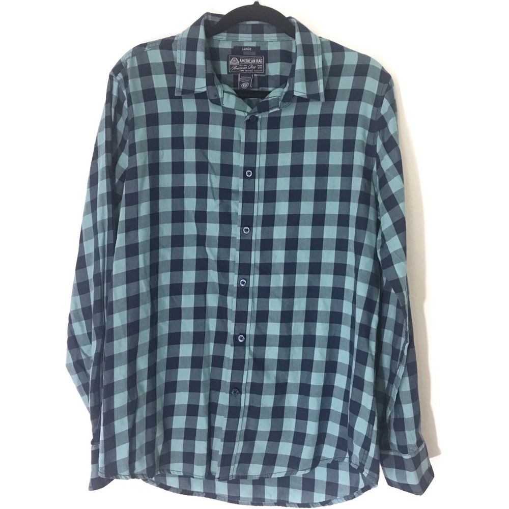 American Rag Checkered Button Down Sz Large - Picture 1 of 3